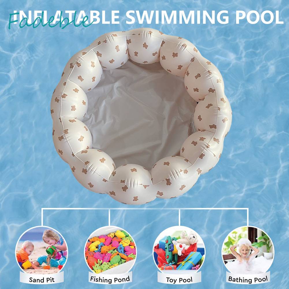 Bể bơi Bơm Hơi Bằng PVC Hình Tròn In Họa Tiết Độc Đáo Cho Bé