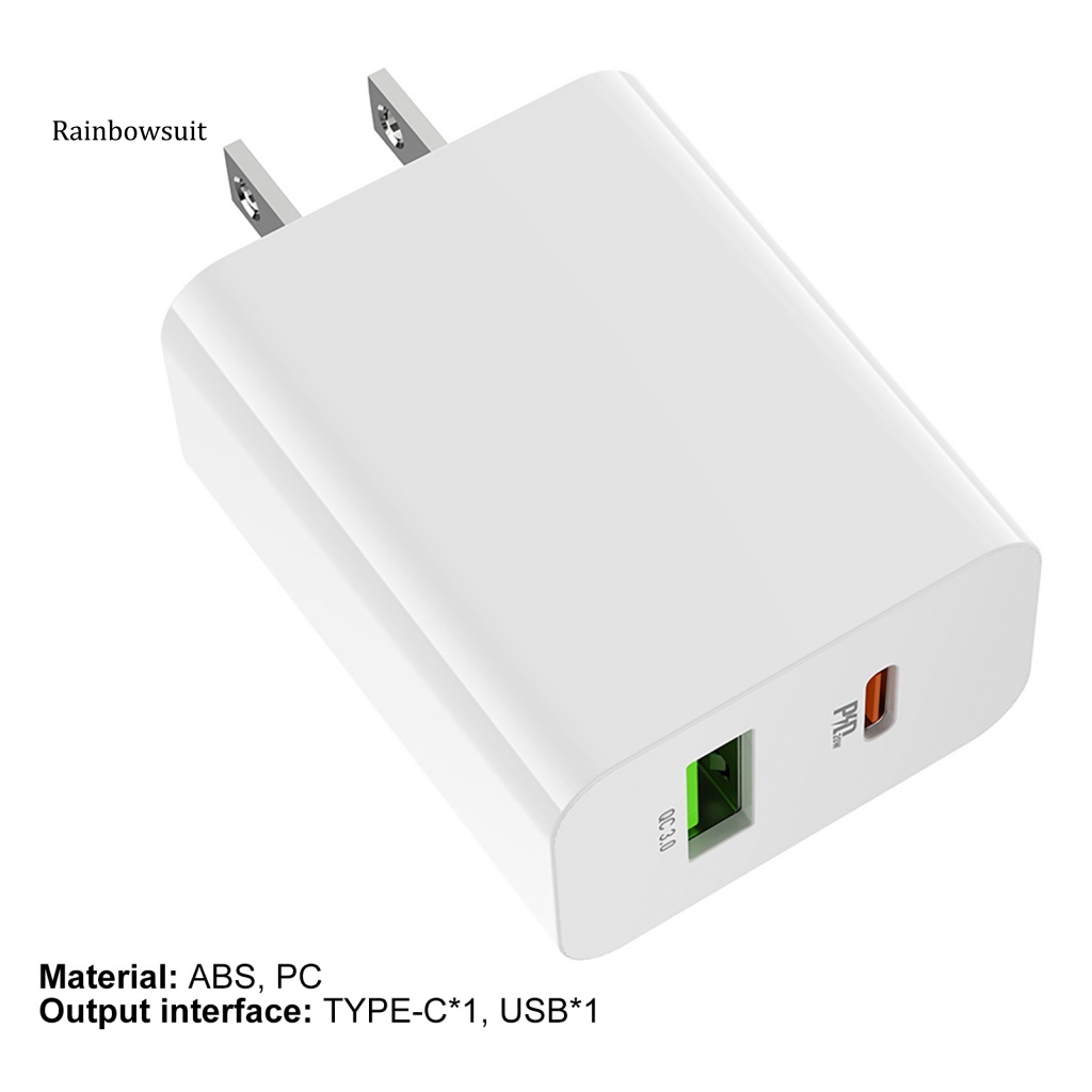 Cục Sạc Điện Thoại Mini Thông Minh Nguồn Thấp Cổng USB Type-C Dành Cho Văn Phòng QC30 PD20W