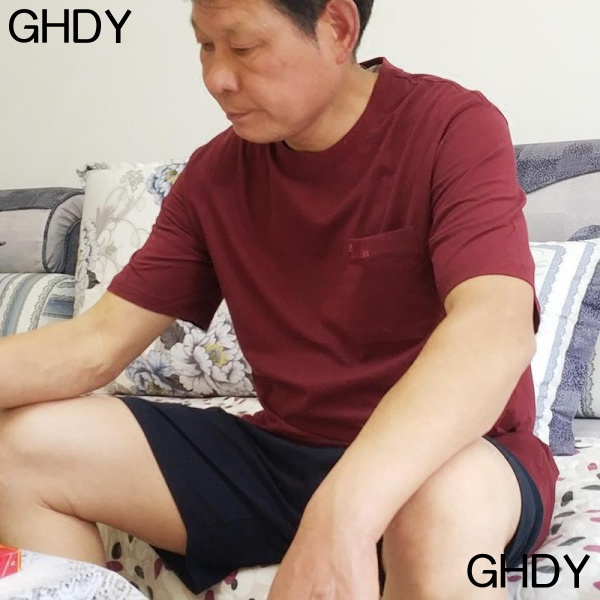 Áo Thun Cotton Tay Ngắn Có Túi Plus Size Thời Trang Mùa Hè Cho Nam Trung Niên