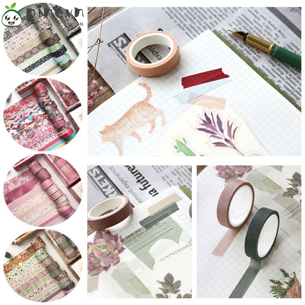 PINEVN Bộ 12 Cuộn Băng Keo Dán Trang Trí Họa Tiết Dễ Thương