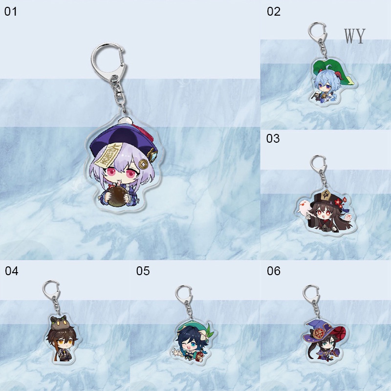 Móc Chìa Khóa Bằng Acrylic Hình Nhân Vật Game Genshin Va Chạm Dễ Thương