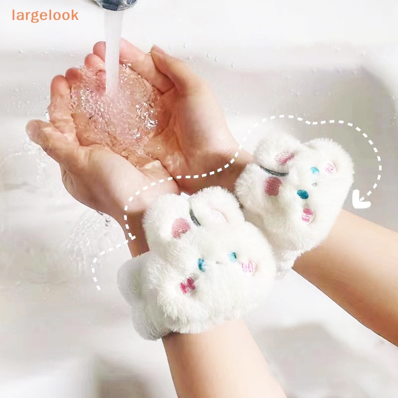 Bộ 2 Khăn Lau Mặt / Cổ Tay Bằng Sợi Micro Chống Thấm Nước / Bụi Bẩn Họa Tiết Hoạt Hình Dễ Thương Tiện Dụng