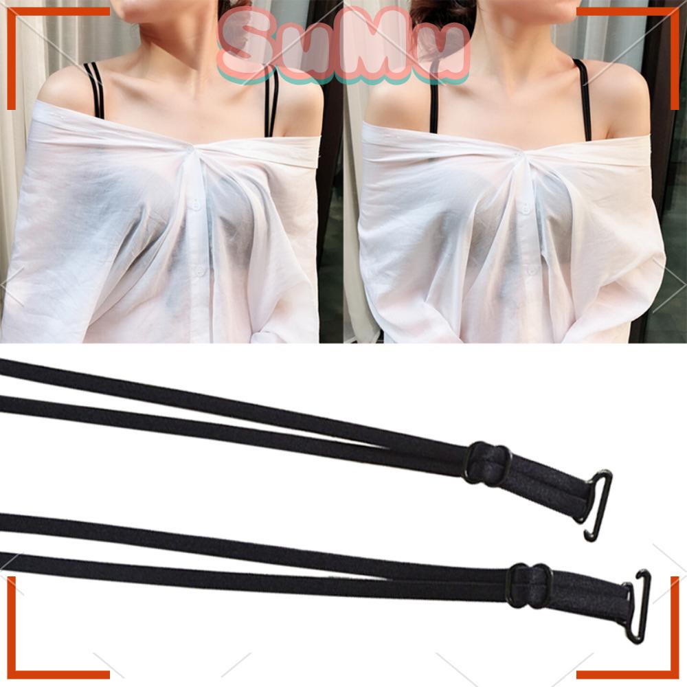 SUMU Set 2 Cặp Dây Áo Ngực Vô Hình Không Trượt Mềm Mại Co Giãn Dành Cho Nữ