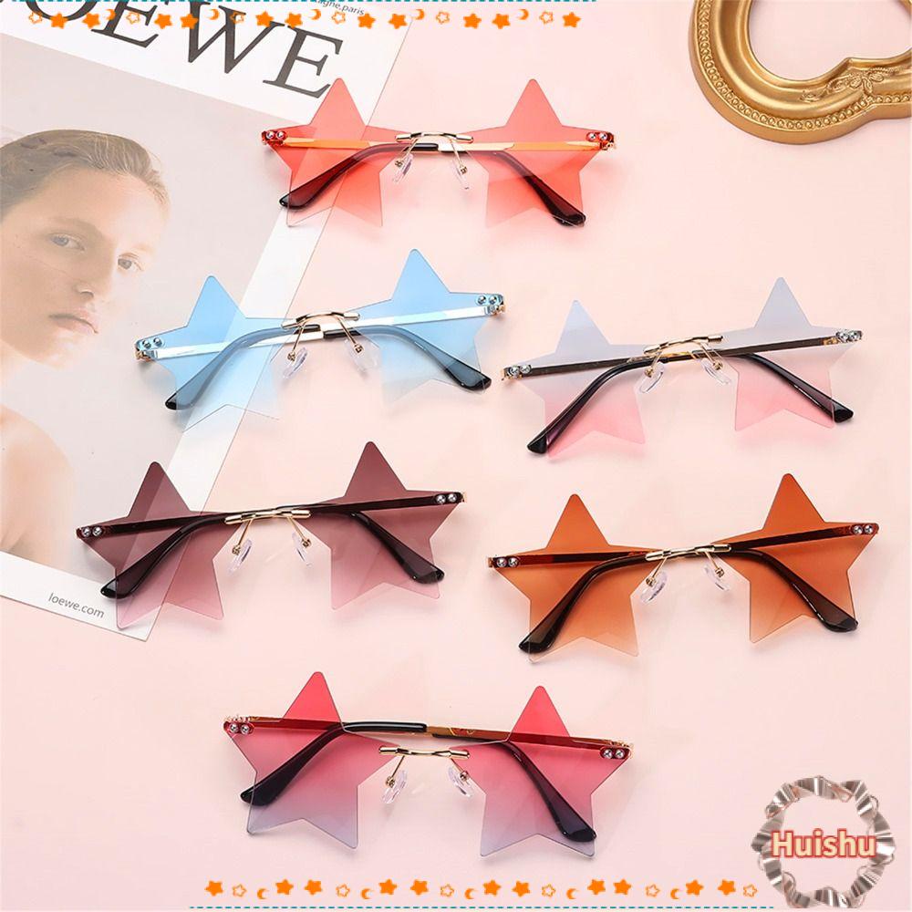 HS Kính Mát Không Gọng Hình Ngôi Sao Năm Cánh Dễ Thương