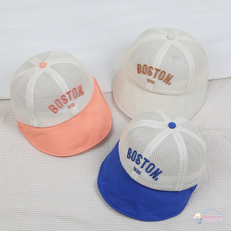 Mũ Lưỡi Trai Vải Cotton Phối Lưới Thoáng Khí Thời Trang Dễ Thương Cho Bé