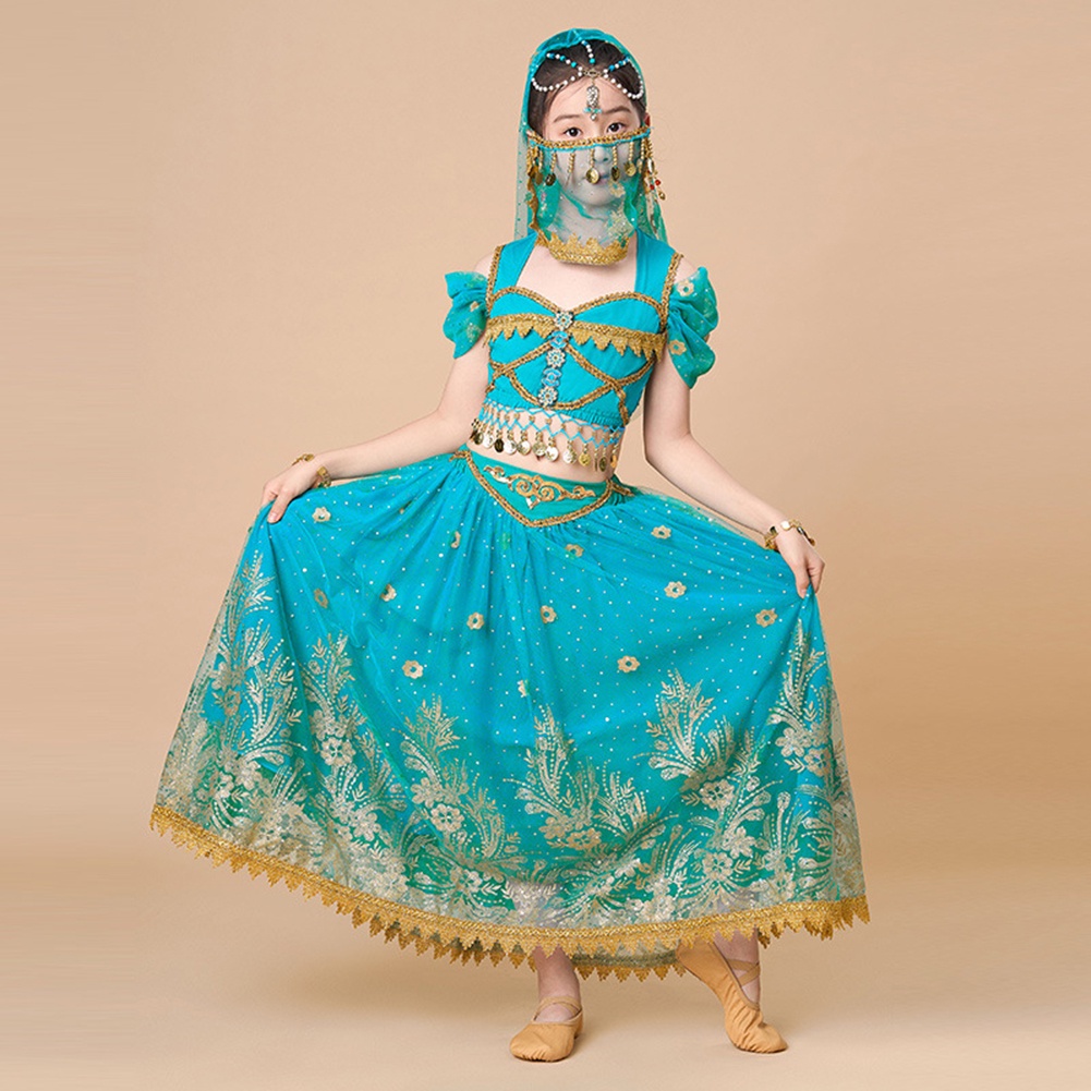 Đầm Hóa Trang Công Chúa Jasmine Trong Aladdin Xinh Xắn Cho Bé Gái