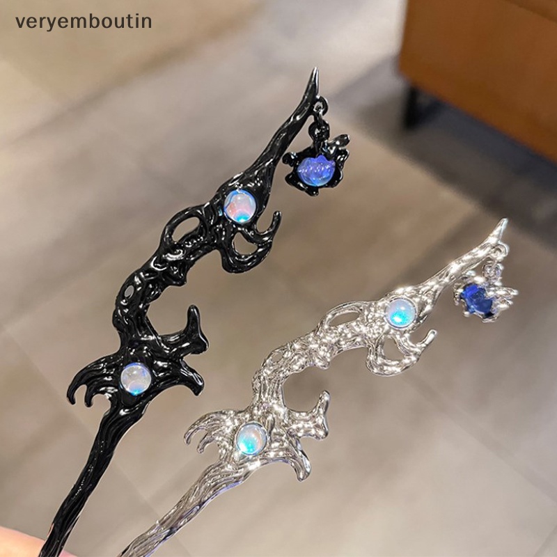 Trâm Cài Tóc Đính Đá Mặt Trăng Phong Cách Trung Hoa Cổ Điển Cho Nữ