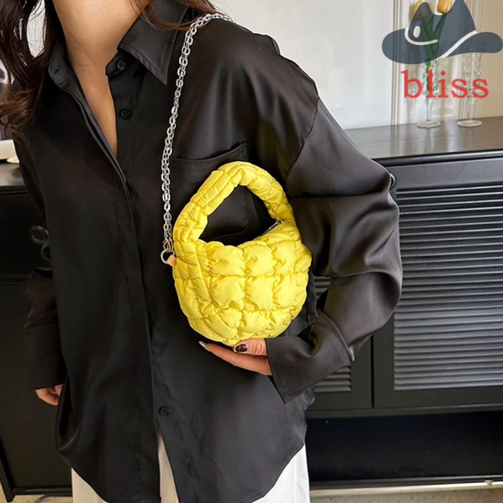 BLISS Túi Xách Đeo Vai Bằng Cotton Họa Tiết Kẻ Sọc Caro Trọng Lượng Nhẹ Cho Hoạt Động Ngoài Trời