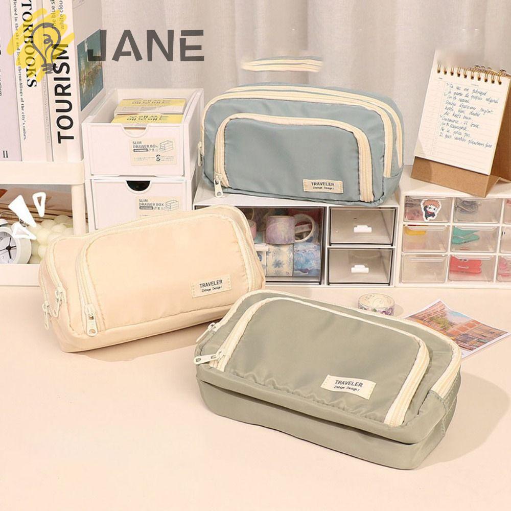 JANE Túi Đựng Bút Cỡ Lớn Xinh Xắn Dành Cho Nữ Ốp
