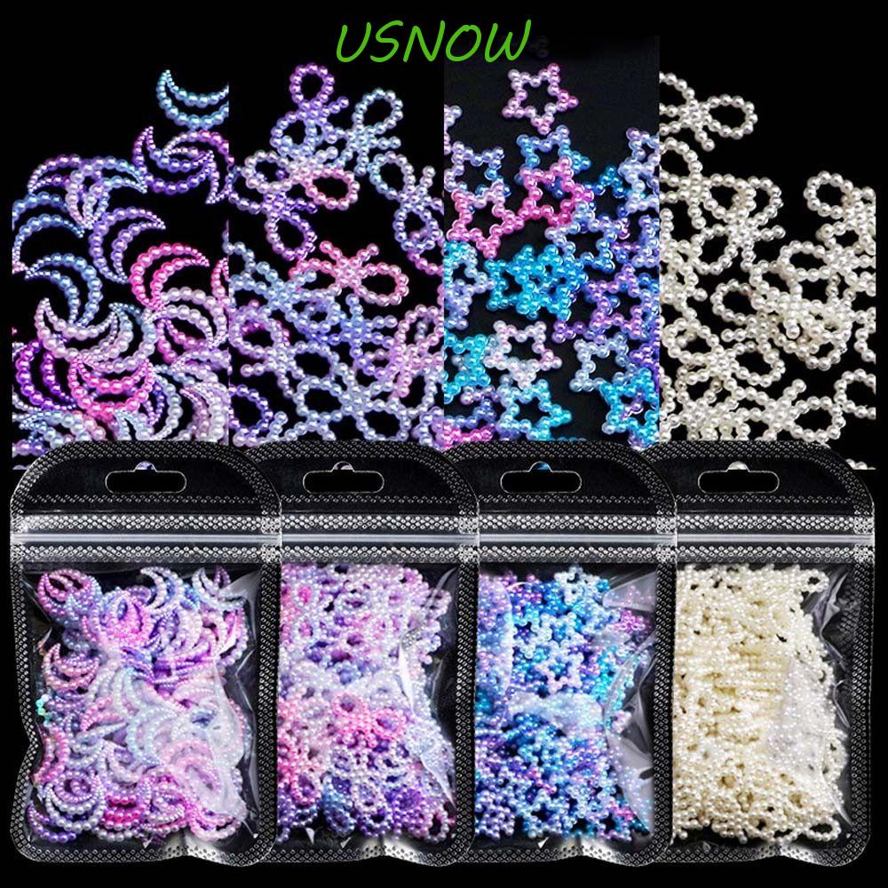 USNOW Phụ Kiện Trang Trí Móng Tay 3D Hình Nơ / Ngôi Sao / Mặt Trăng Phong Cách Nhật Bản