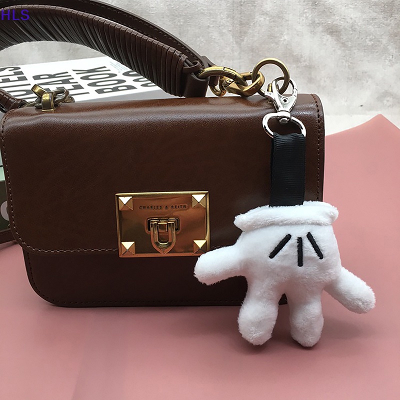 Móc Khóa Búp Bê Hoạt Hình Nhồi Bông Màu Trắng Đáng Yêu