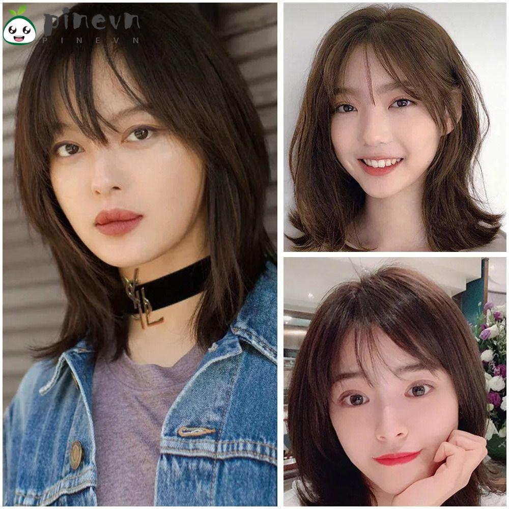 PINEVN Bộ Tóc Giả 3D Thời Trang Cách Nhiệt Tự Nhiên