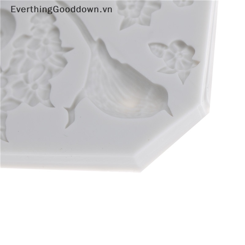 Khuôn Silicone Làm Bánh Hình Chim Và Hoa Đáng Yêu