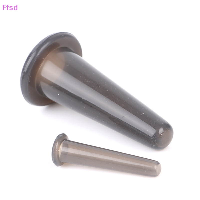 Bộ 1 / 4 Cốc Giác Hơi Mát Xa Cơ Thể Bằng Silicon Màu Đen