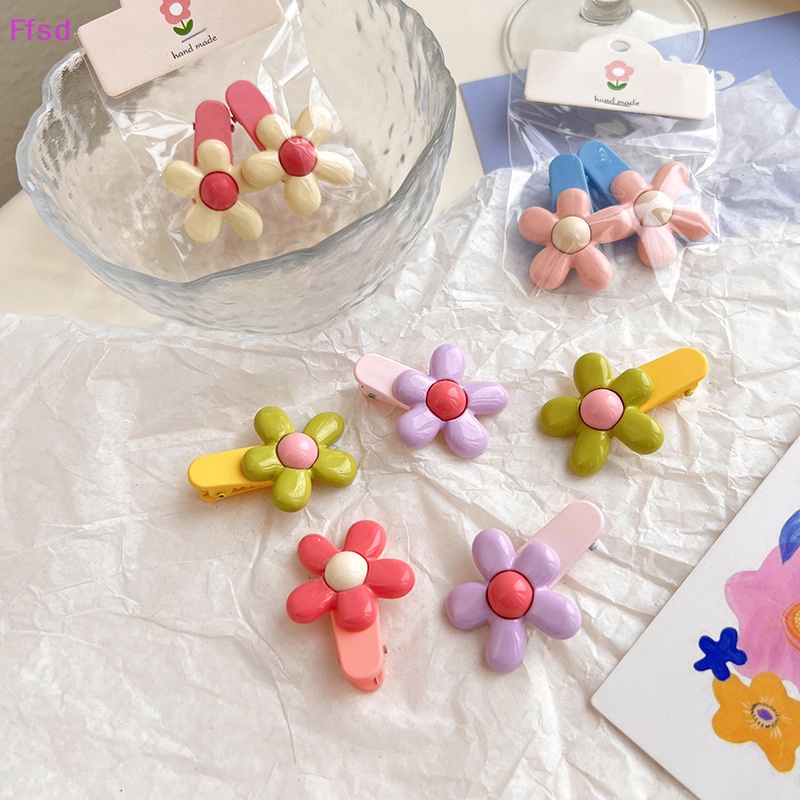 {Ffsd} Bán Chạy 2 Kẹp Tóc Hình Hoa Dễ Thương Thanh Lịch Dành Cho Nữ Trẻ Em