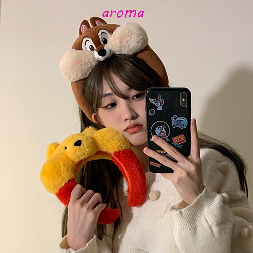 AROMA Băng Đô Cài Tóc Hình Gấu Pooh Dễ Thương Cho Nữ