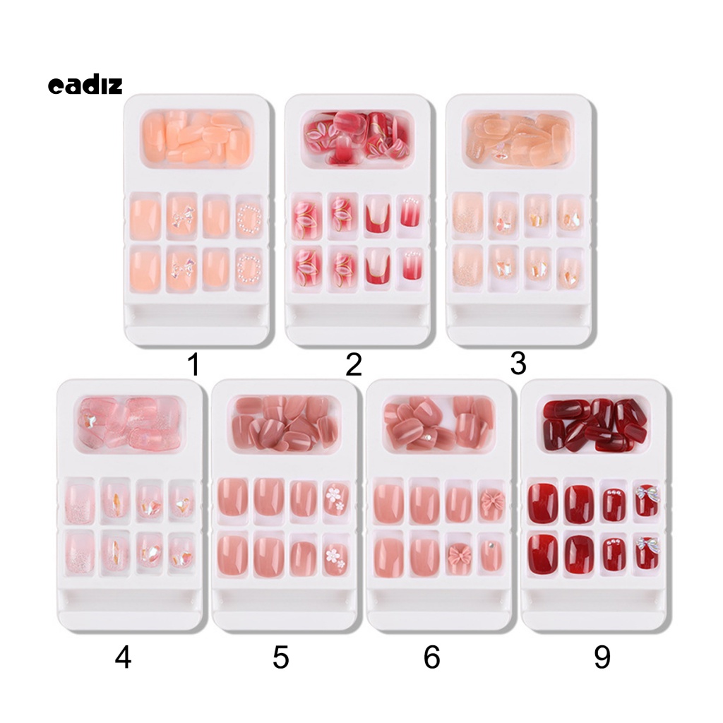 1 Bộ Móng Tay Giả Bằng Nhựa ABS Chống Phai Màu Sang Trọng DIY