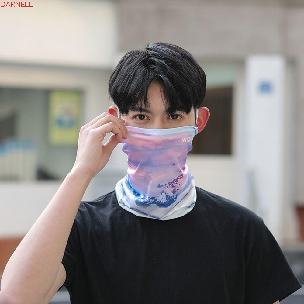 DARNELL Khẩu Trang Lụa Lạnh Che Mặt Và Cổ Chống Gió Bảo Vệ Tai Dùng Khi Lái Xe Ngoài Trời Vào Mùa Hè Cho