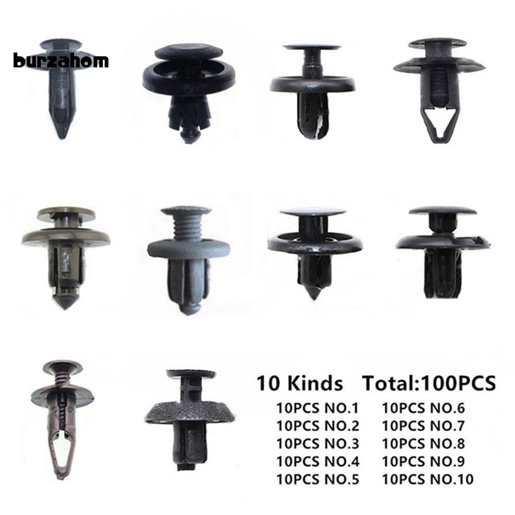 FENDER Set 100 Đinh Tán Nhựa Phụ Tùng Cao Cấp Cho Xe Ô Tô