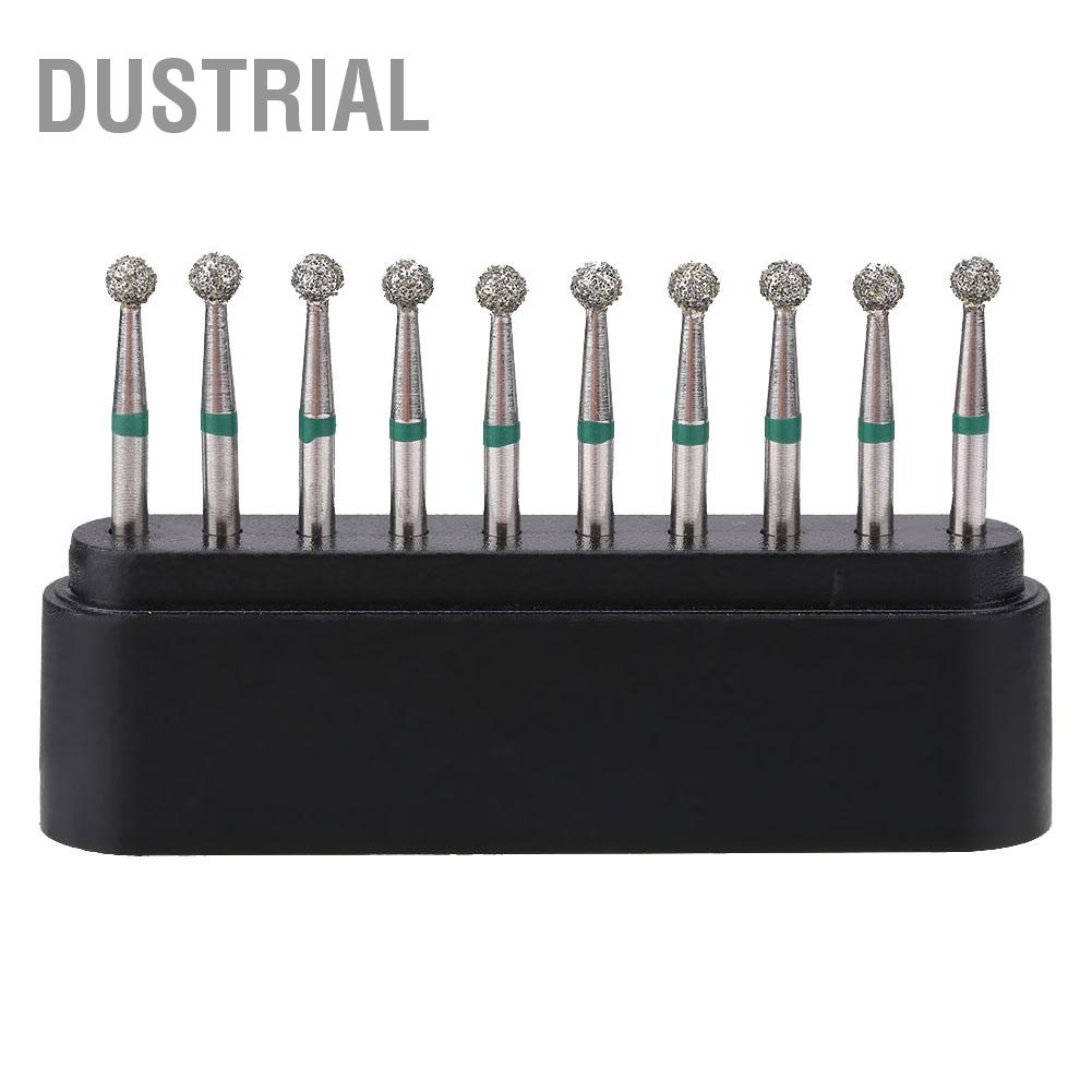Dustrial 10 cái Nha khoa Thép không gỉ Tay cầm tròn 1.6mm Mũi khoan kim cương nha