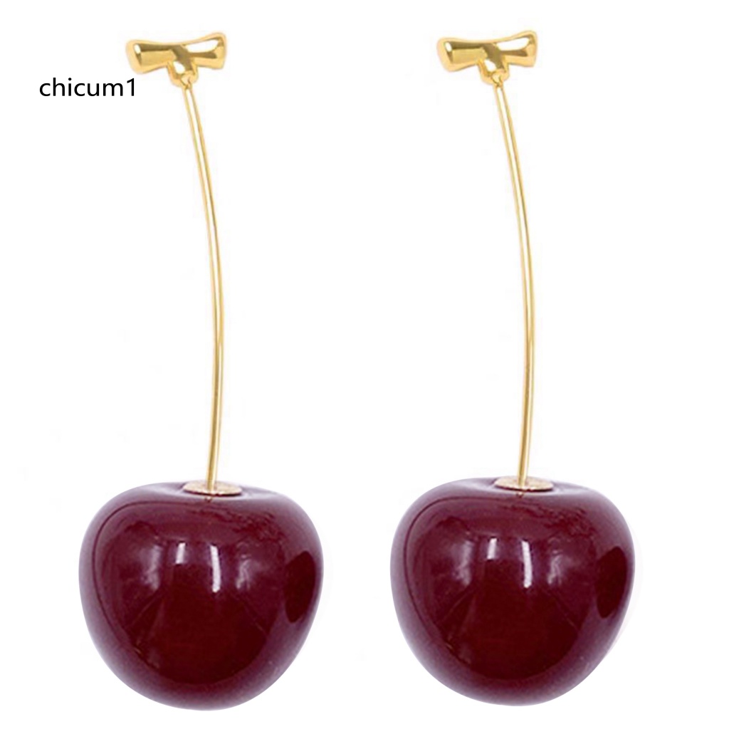 1 Cặp Bông Tai Hình Trái Cherry Ngọt Ngào Dành Cho Nữ