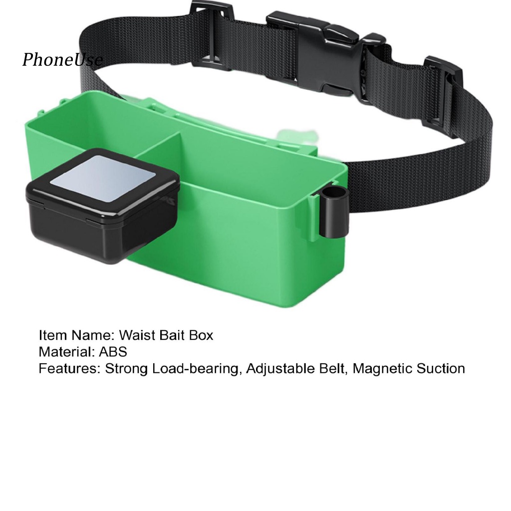 Hộp Đựng Mồi Câu Cá Đeo Hông Bằng PU Sức Chứa Lớn Có Nam Châm Điều Chỉnh Được