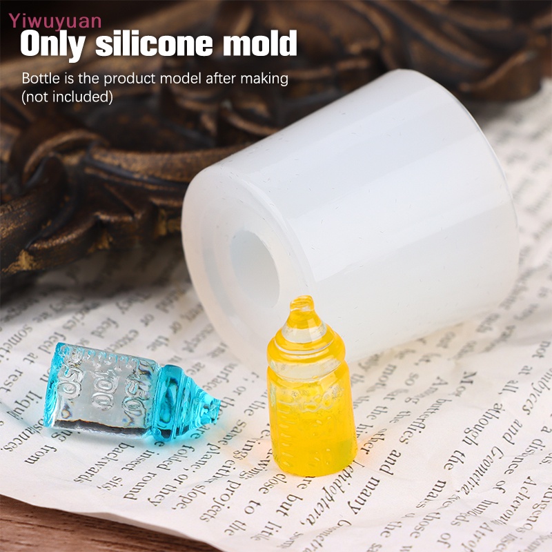 < Yiwuyuan > Khuôn Silicon Mini 1: 12 Làm Bình Sữa Trang Trí Nhà Búp Bê DIY (Chỉ Có Khuôn)