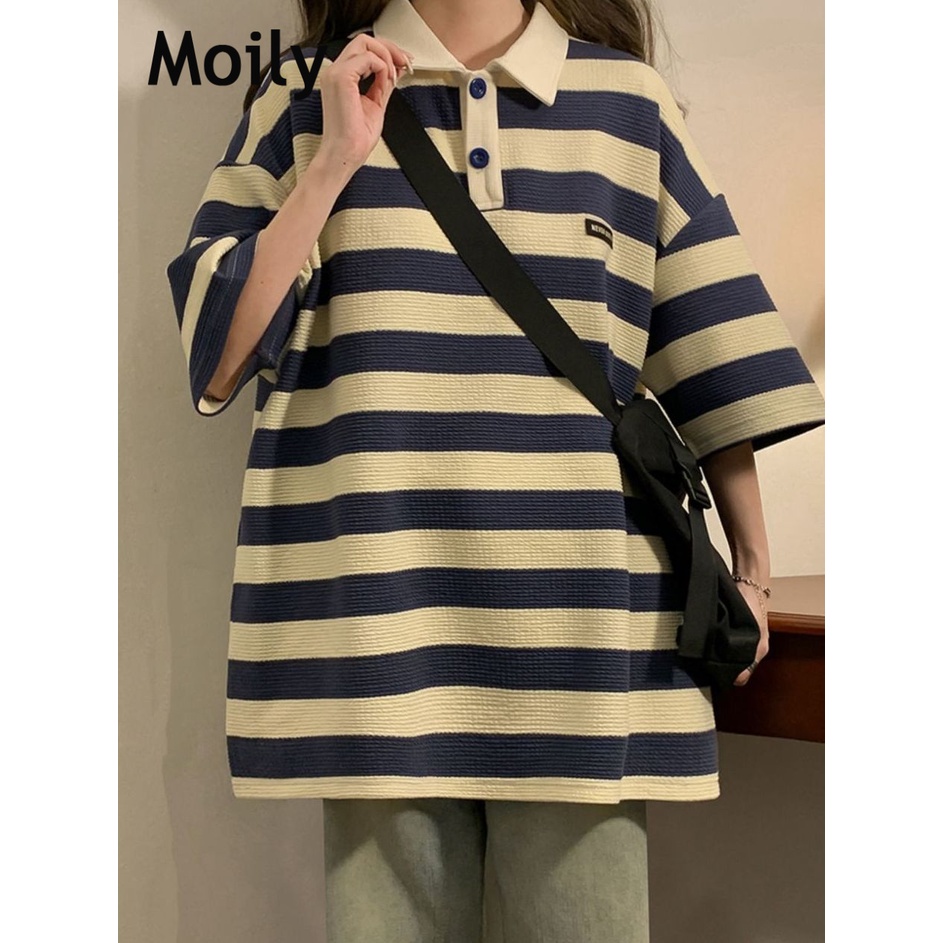 Moily thun áo áo polo  nữ Thời trang hàn quốc A29J14H