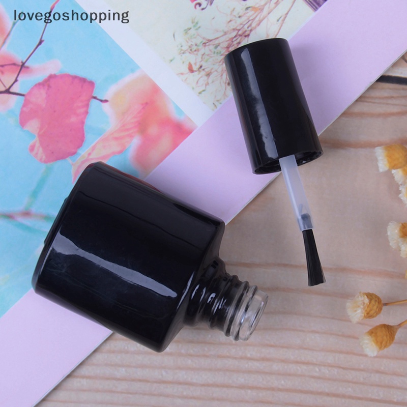 Lọ Rỗng Đựng Nước Sơn Móng Tay Bằng Thủy Tinh Màu Đen Dung Tích 10ml