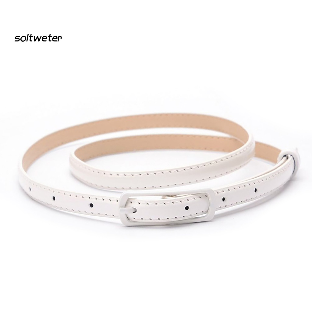 Thắt Lưng Giả Da Bản Nhỏ Điều Chỉnh Được Thời Trang Cho Nữ