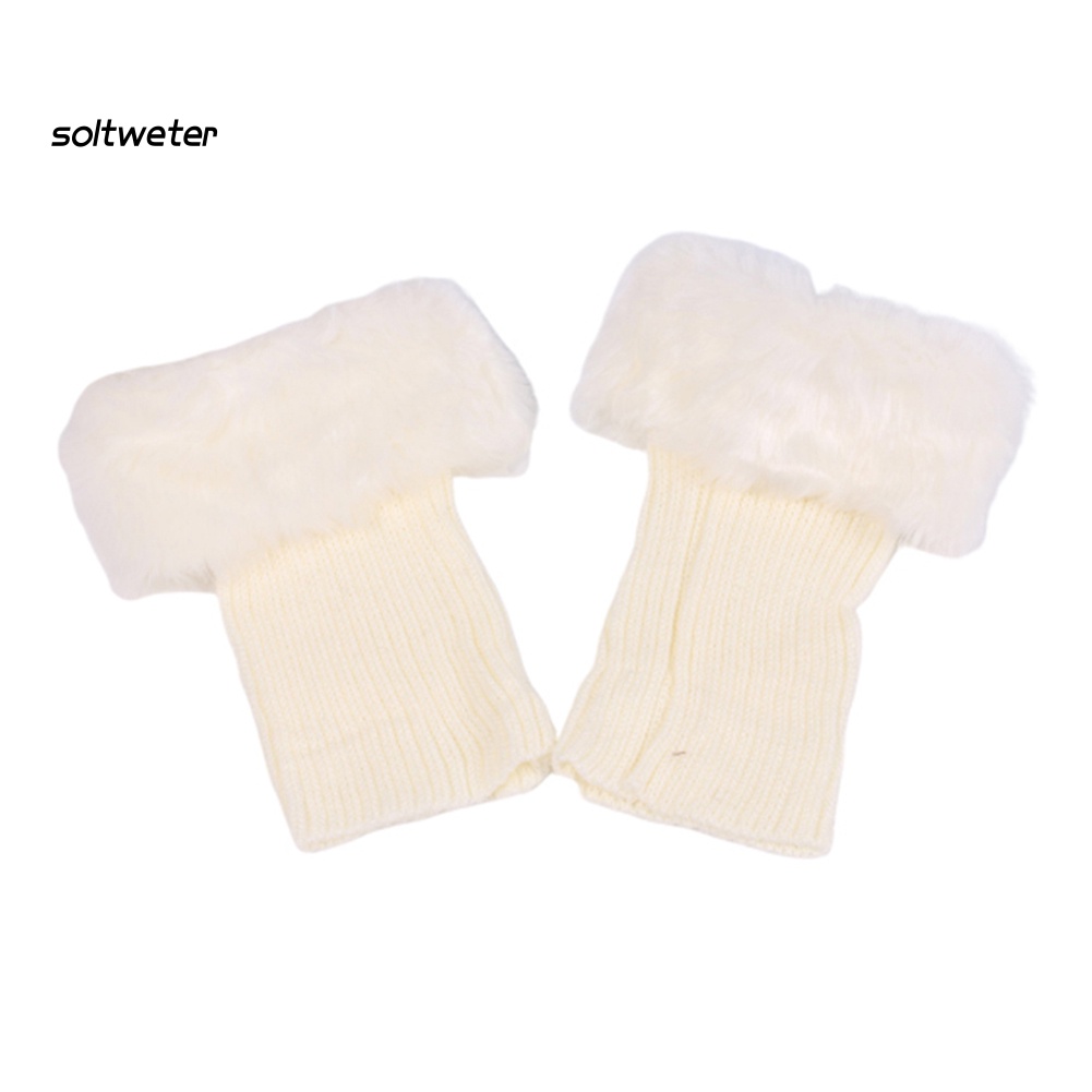 Vớ Ống Chân Bằng Len Móc Màu Sắc Trơn Giữ Ấm Dành Cho Nữ