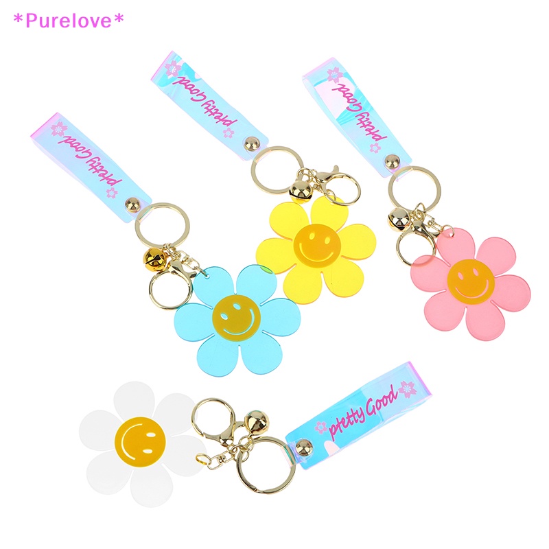 Móc Khóa Hình Hoa Hướng Dương Mặt Cười Bằng Acrylic Sáng Tạo Dành Cho Nữ Mới