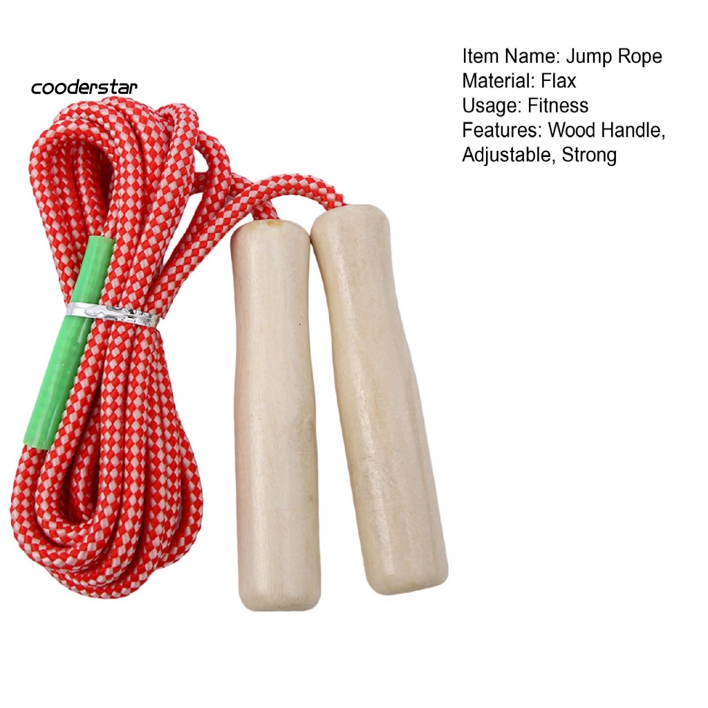 Dây Nhảy Thể Dục Đốt Mỡ Thừa Tay Cầm Bằng Gỗ Có Thể Điều Chỉnh Cho Người Lớn Và Trẻ Em