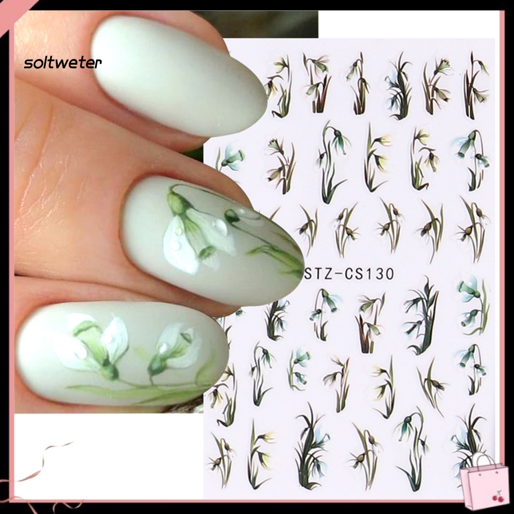 Miếng Dán Trang Trí Móng Tay Nghệ Thuật Kiểu Pháp Xinh Xắn DIY Cho Nữ