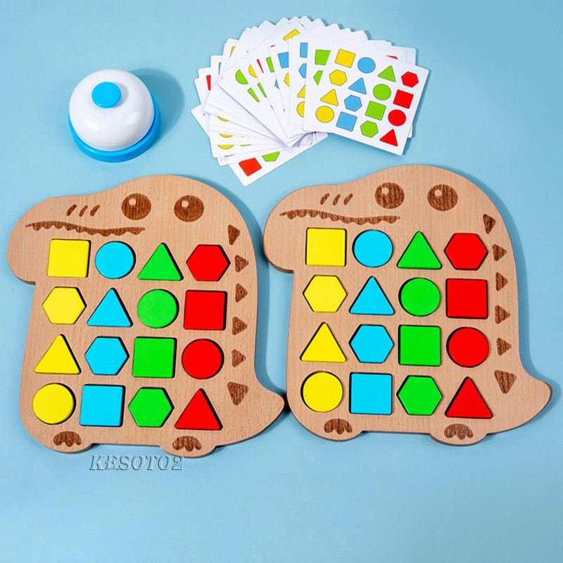 Bộ Đồ Chơi Bằng Gỗ Kèm 15 Tấm Thẻ Cảm Biến Màu Sắc Cho Bé