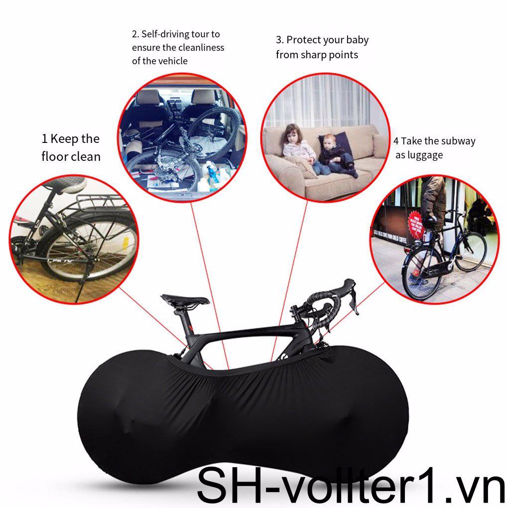 Toàn Bộ Khung Bảo Vệ Bánh Xe Đạp Màu Đen Chống Trầy Xước Có Thể Điều Chỉnh