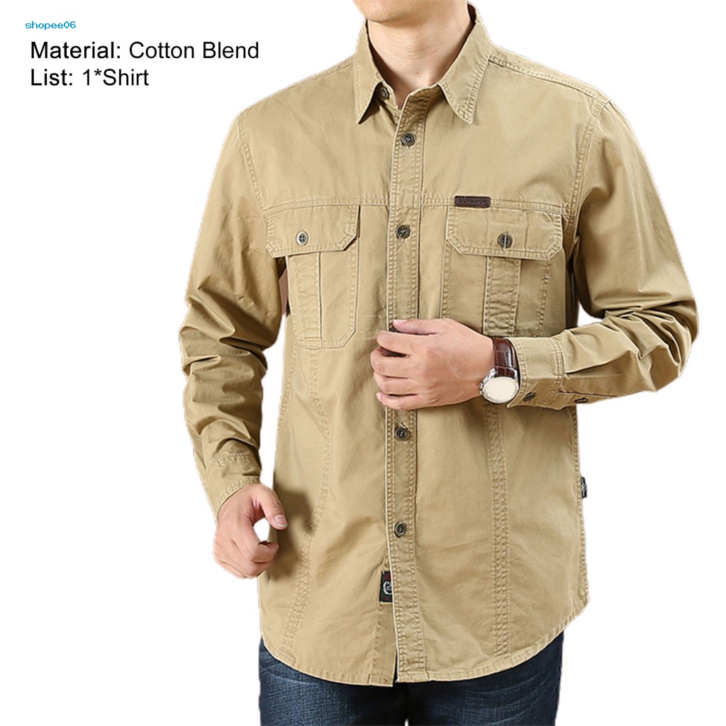 Áo Sơ Mi Nhiều Túi Màu Sắc Thời Trang Cho Nam