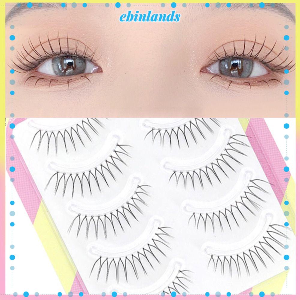 EBINLANDS Lông Mi Giả Bằng Sợi Fiber Trong Suốt Cho Nữ