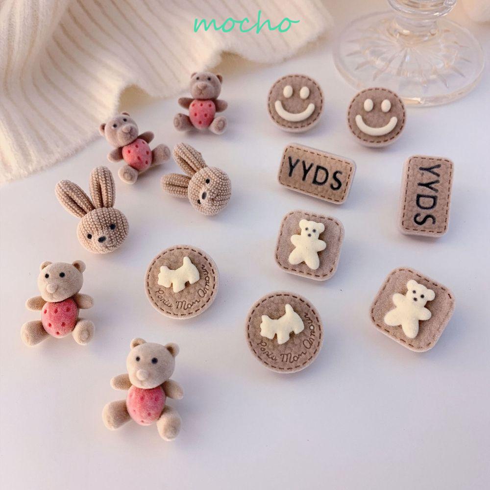 MOCHO Bông Tai Hình Mặt Cười / Chữ Hoạt Hình Phong Cách Hàn Quốc Thời Trang Cho Nữ