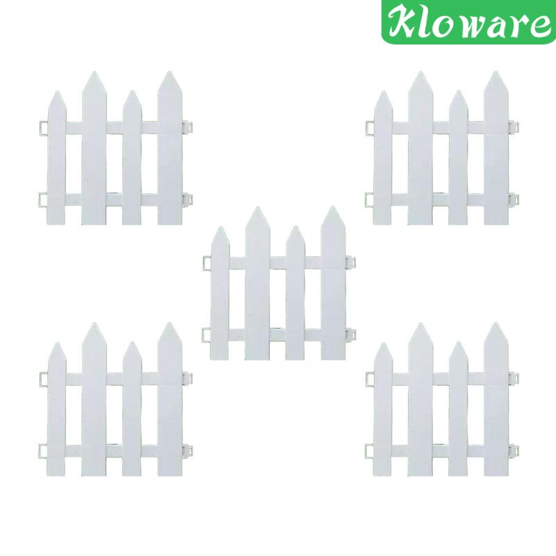 Set 5 Hàng Rào Màu Trắng Chắc Chắn Trang Trí Viền Lối Đi Sân Vườn