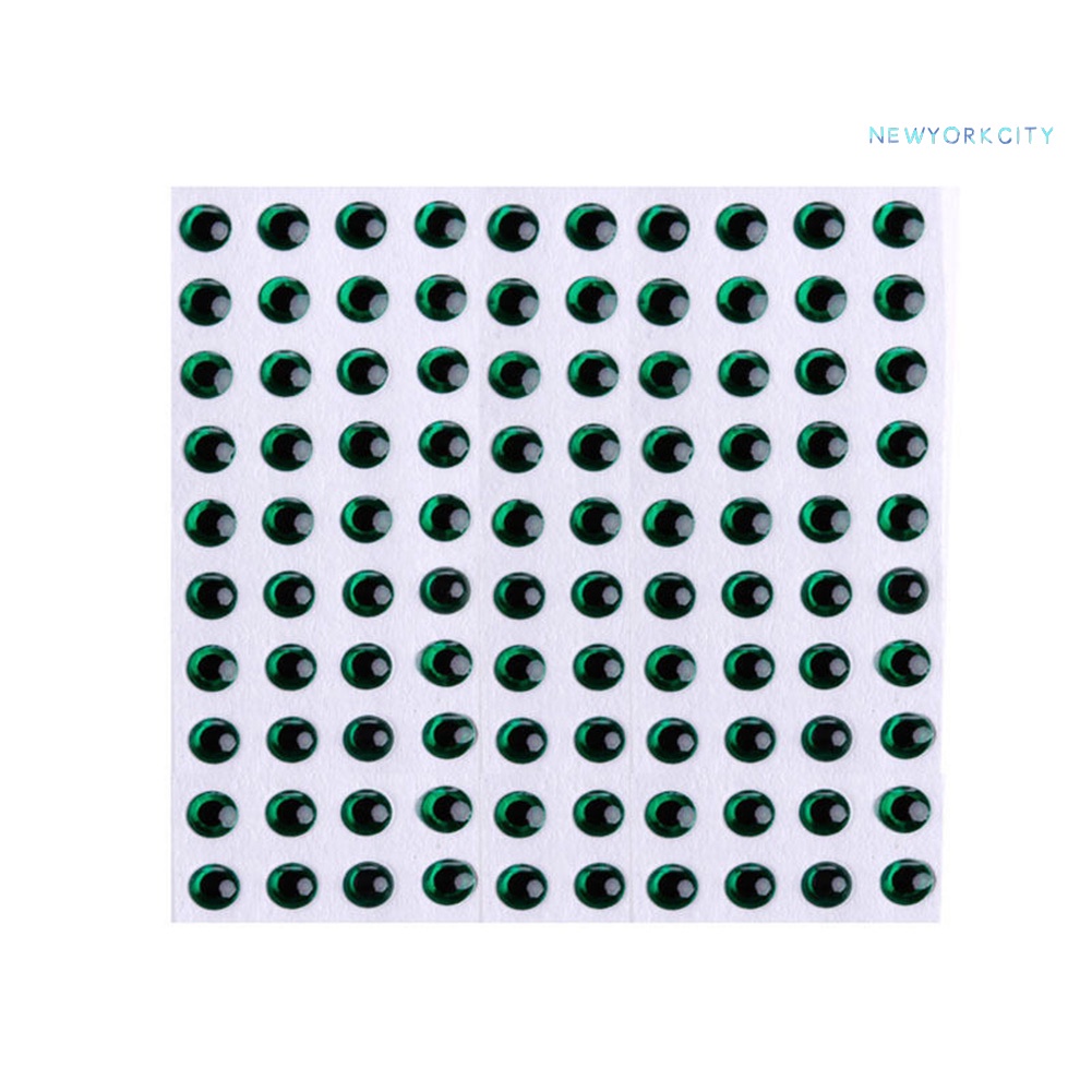 Bộ 100 Mắt Cá 3D 3-9mm Gắn Mồi Câu Giả