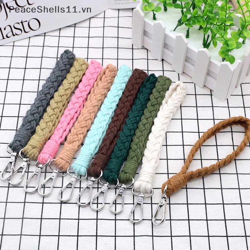 Móc Khóa Macrame Đan Tay Phong Cách Boho Làm Quà Tặng