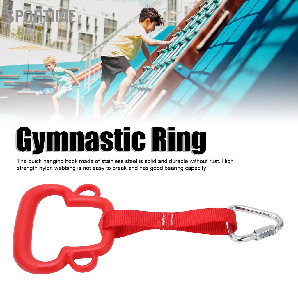 Sportime Trẻ Em Thể Dục Vòng ABS Phong Cách Khỉ Kéo Lên Có Dây Treo Leo Núi Ngoài Trời Thiết Bị