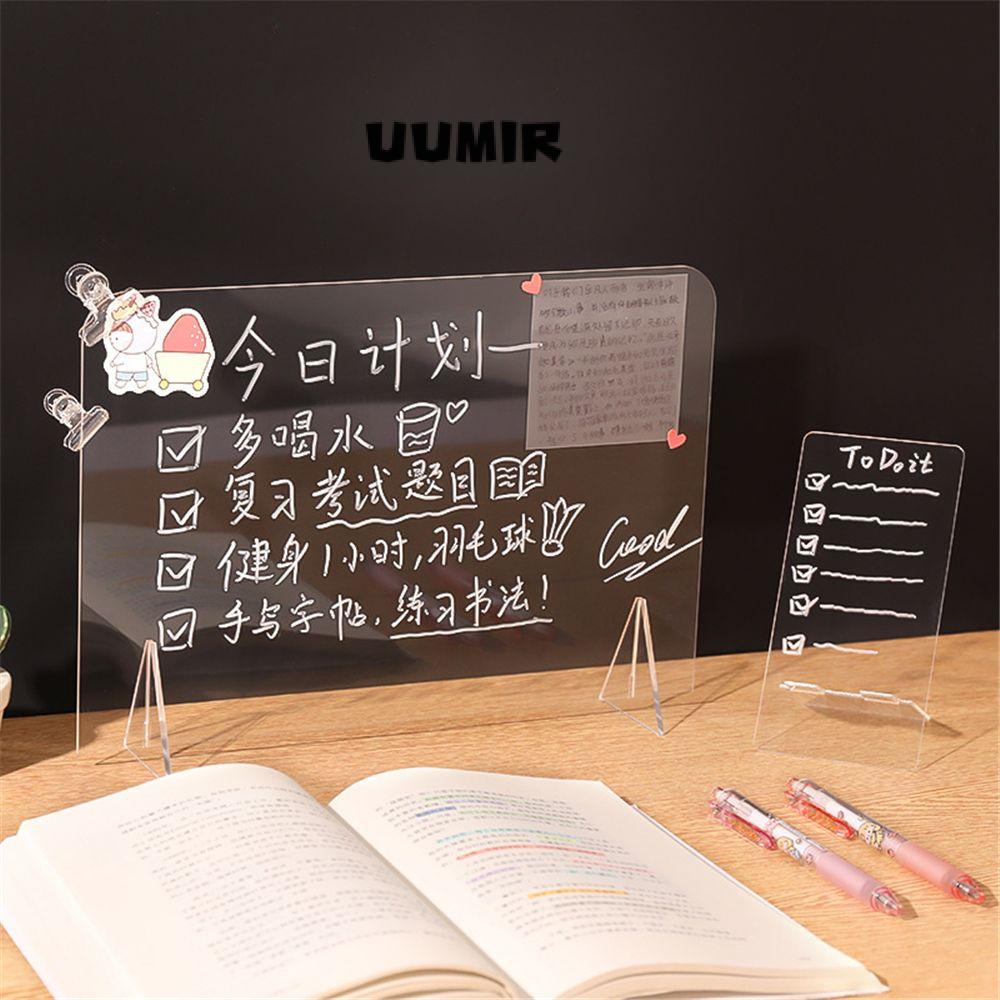 UUMIR Bảng Ghi Chú Bằng Acrylic Trong Suốt Có Thể Xóa Được Note