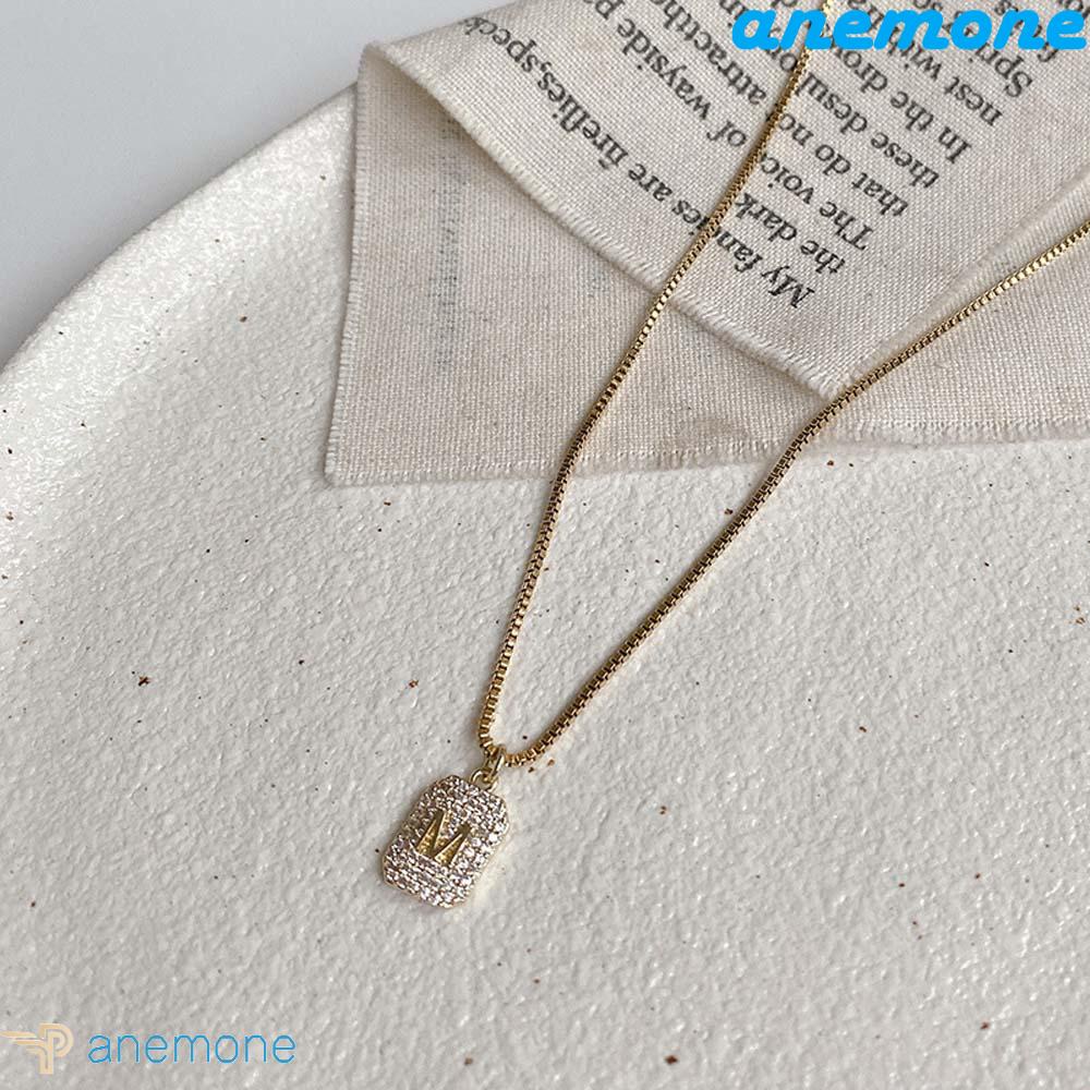 ANEMONE Vòng cổ Mặt Chữ M Đơn Giản Thời Trang Cho Nữ