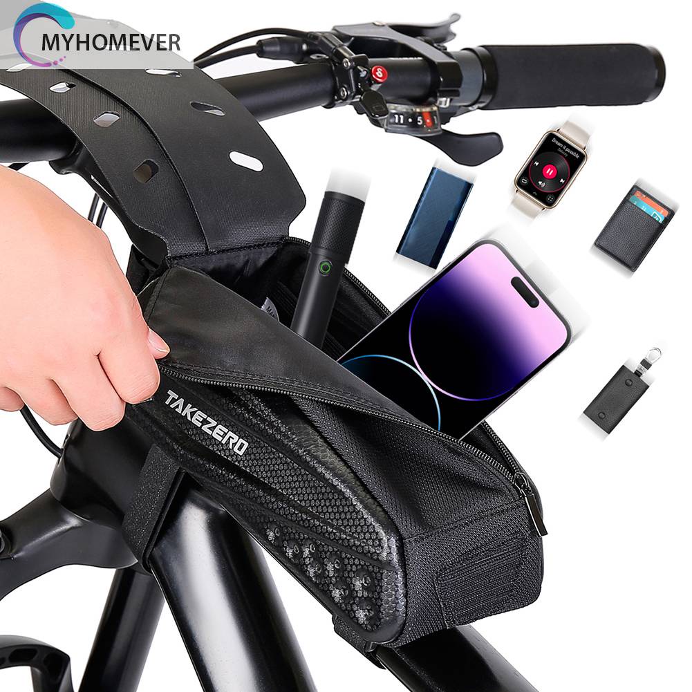 Túi Đựng Đồ Dùng 1L Thiết Kế Vỏ Nắp Lật Gắn Khung Xe Đạp Leo Núi Tiện Dụng