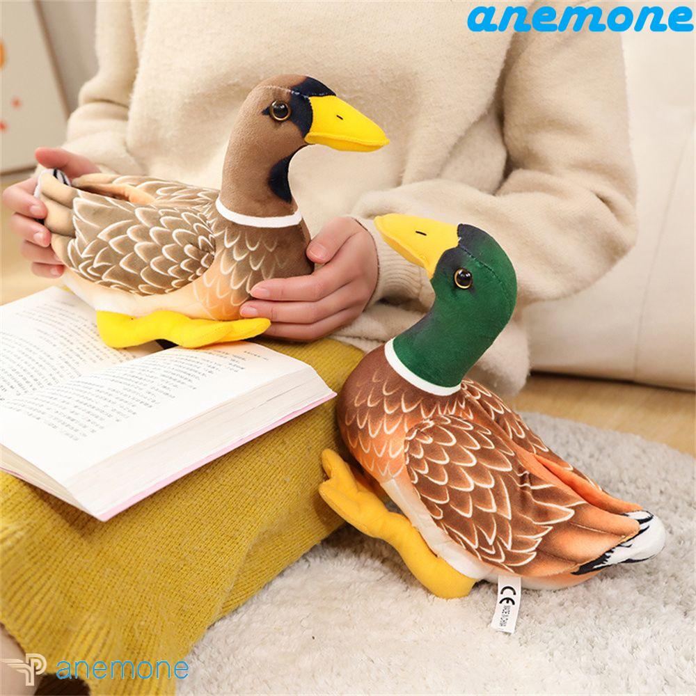 ANEMONE Gối Nhồi Bông Hình Chú Vịt Đầu Xanh Lá / Nâu Trang Trí Phòng Ngủ / Halloween