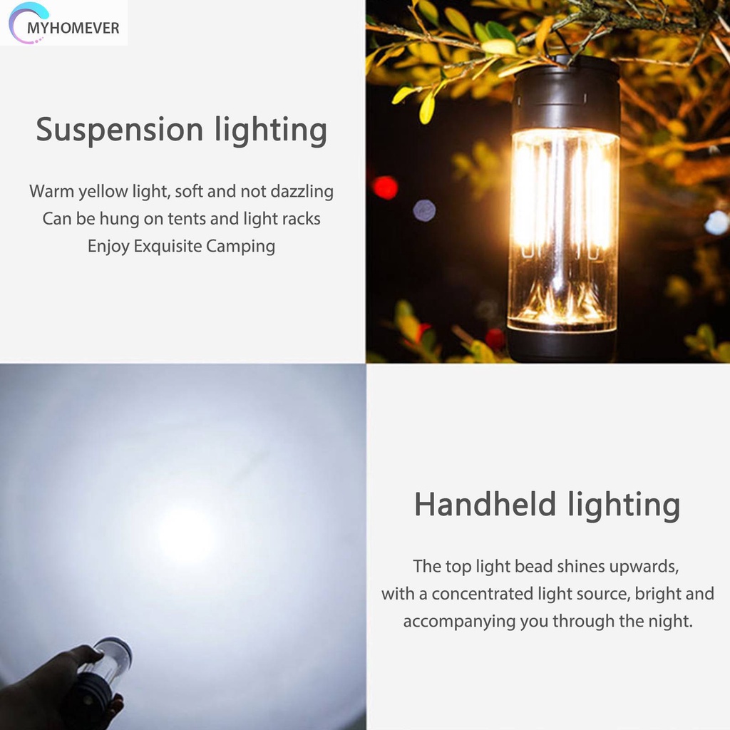 Đèn Pin Cắm Trại Nam Châm 4 Chế Độ 2000mAh