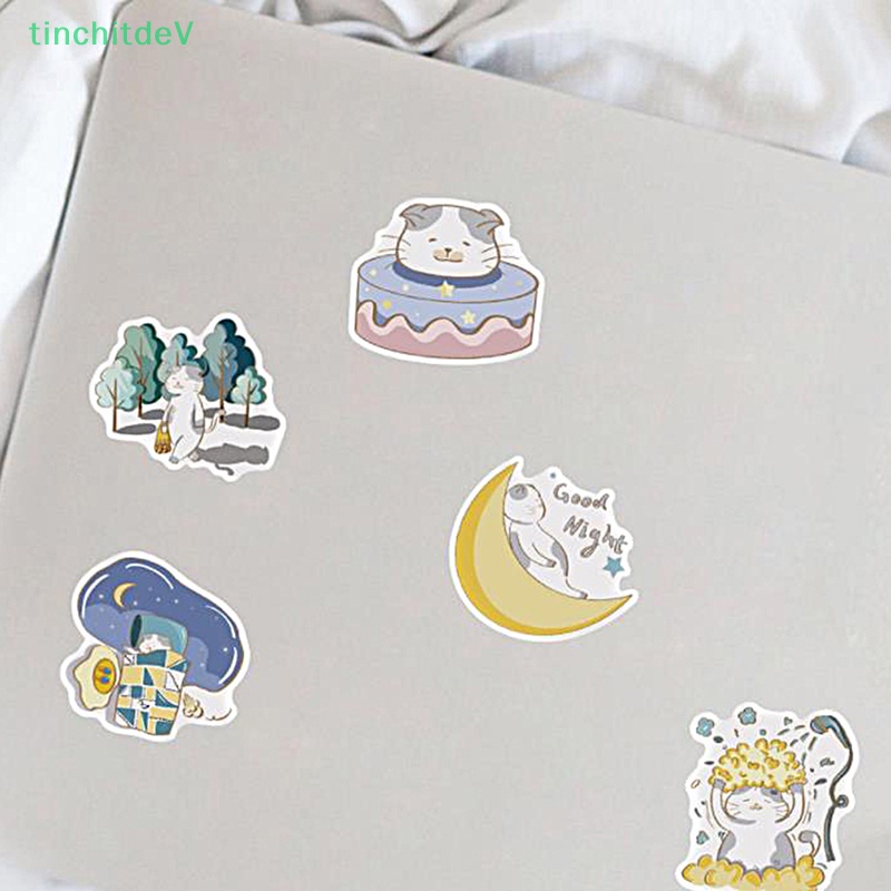 Bộ 40 Miếng Dán PVC Hình Mèo Mập Hoạt Hình Graffiti Trang Trí Vali Đàn Guitar