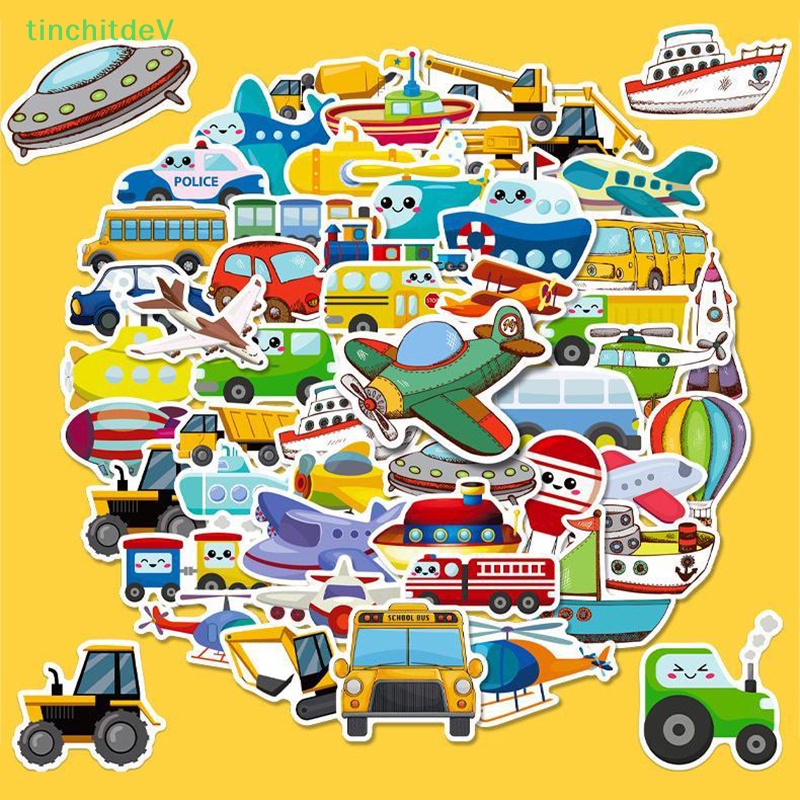 [TinchitdeV] 50 Miếng Dán Hình Giao Thông Graffiti Hoạt Hình Trang Trí Ván Trượt / Máy Tính / Điện Thoại [